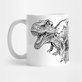 Saurus T-Rex dinosaur Hand Drawn Art T Rex Mug